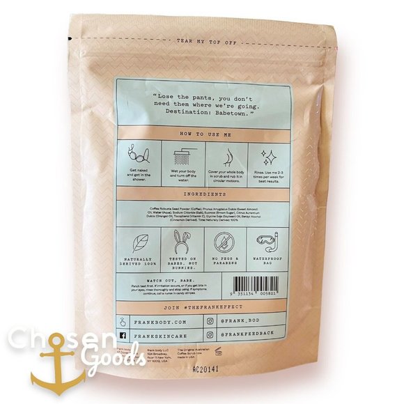 NEW Frank Body Original Coffee Scrub Vegan 100% Natural Fades Scars & Tones Skin - Picture 2 of 4